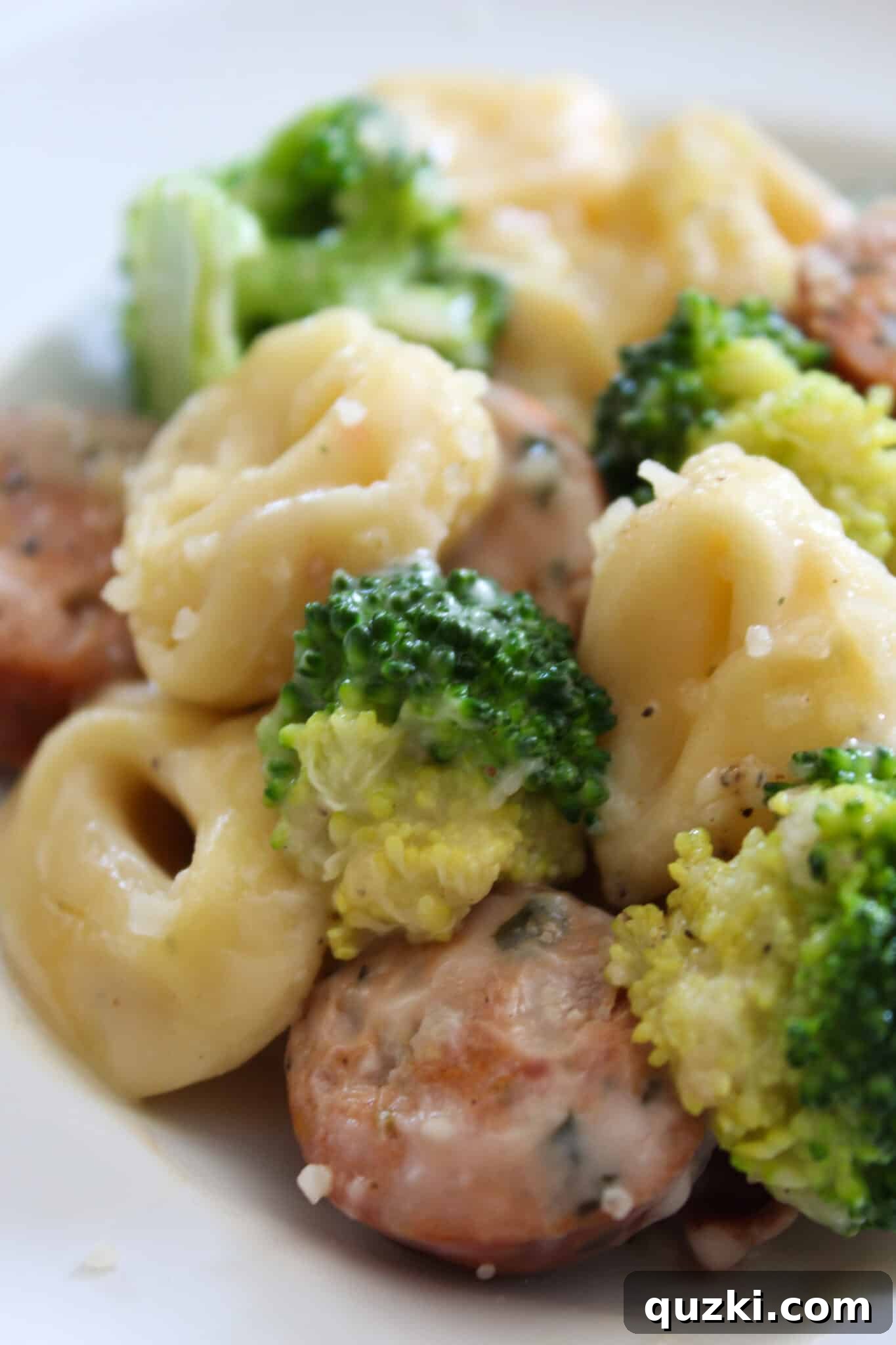 10 Speedy School Night Dinners Ready in 30 Minutes 11 Sausage Tortellini Skillet Recipe featured by top US food blog, Practically Homemade