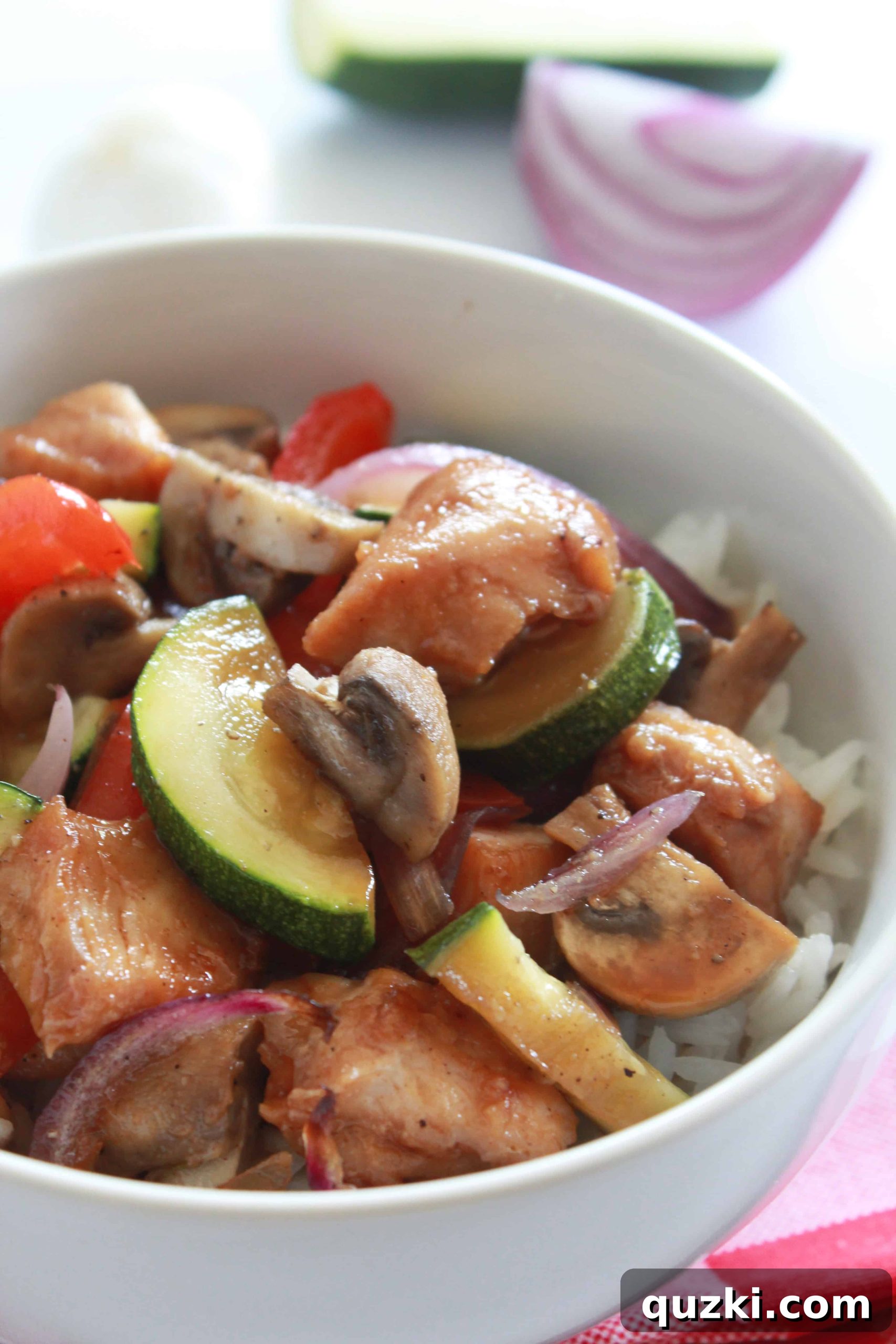 10 Speedy School Night Dinners Ready in 30 Minutes 5 10 Back to School Dinner Ideas in 30 Minutes or Less featured by top US food blogger, Practically Homemade: teriyaki chicken and veggies