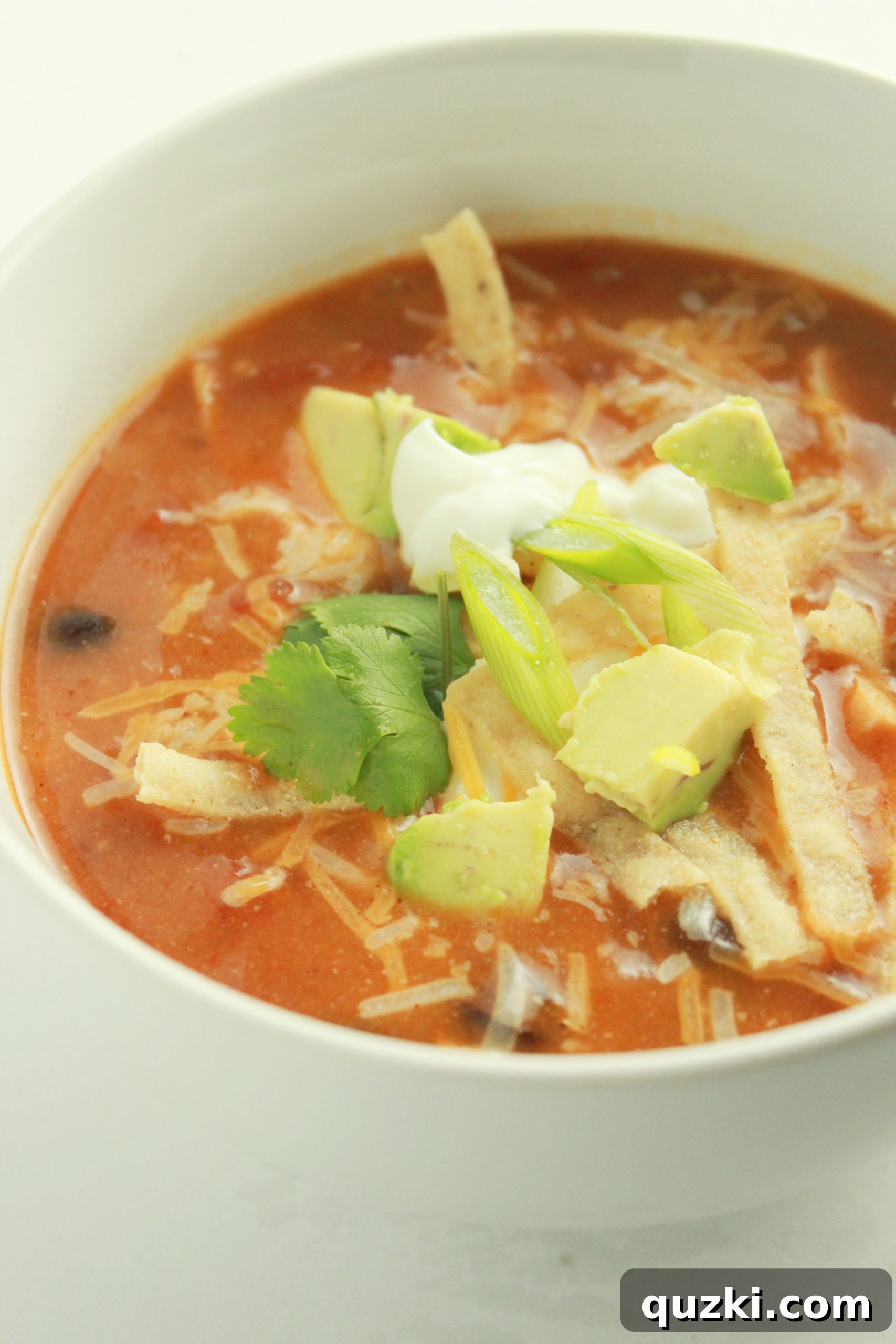 10 Speedy School Night Dinners Ready in 30 Minutes 6 10 Back to School Dinner Ideas in 30 Minutes or Less featured by top US food blogger, Practically Homemade: chicken enchilada soup