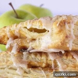 Easy Caramel Apple Turnovers Recipe, a delightful fall treat from top US dessert blogger, Practically Homemade.