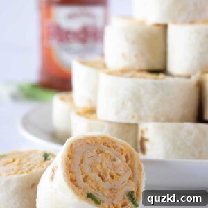 How to Make Buffalo Chicken Tortilla Wraps, a recipe featured by top US food blogger, Practically Homemade.