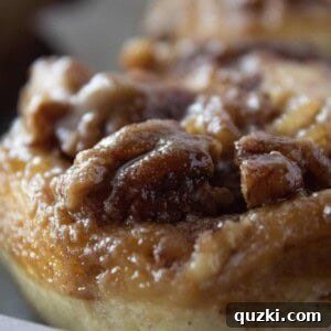 Easy Caramel Pecan Sticky Buns Recipe featured by top US dessert blogger, Practically Homemade