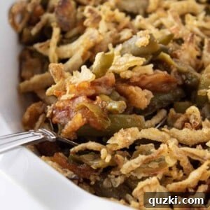 Delicious BBQ Green Bean Casserole, a savory and smoky twist on a classic side dish.