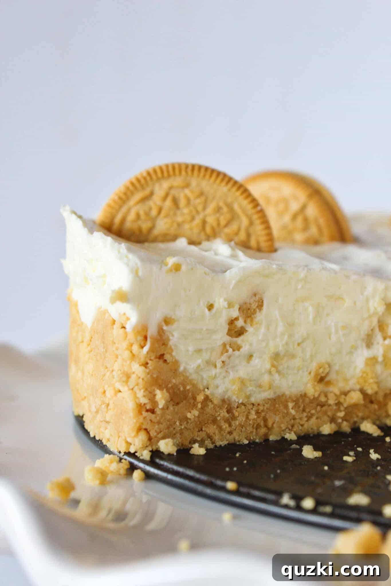 Quick and Easy Golden Oreo No Bake Cheesecake, a delightful New Year's dessert option