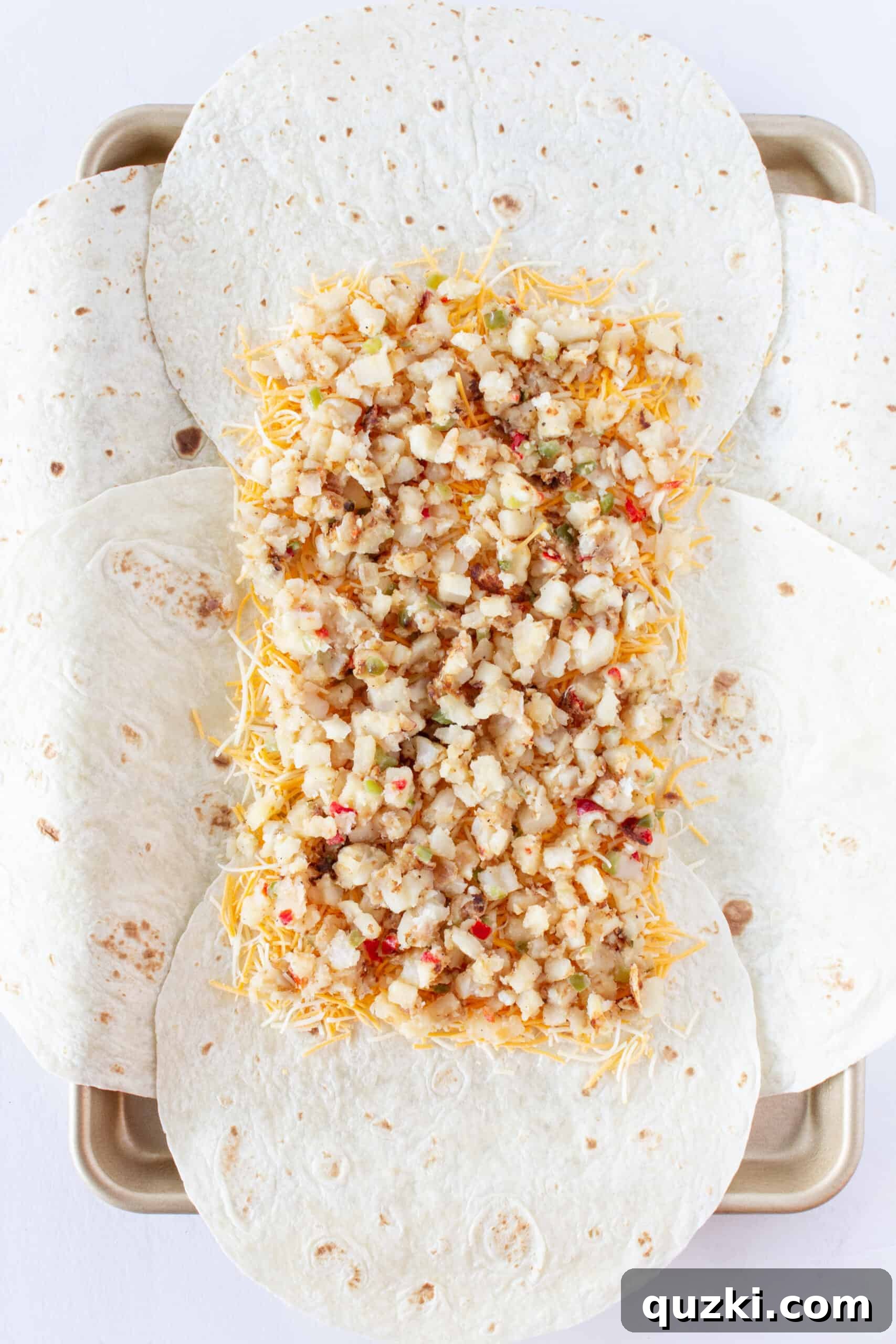 Easy Sheet Pan Breakfast Quesadillas 6 Sheet Pan Breakfast Quesadillas Recipe featured by top US food blogger, Practically Homemade