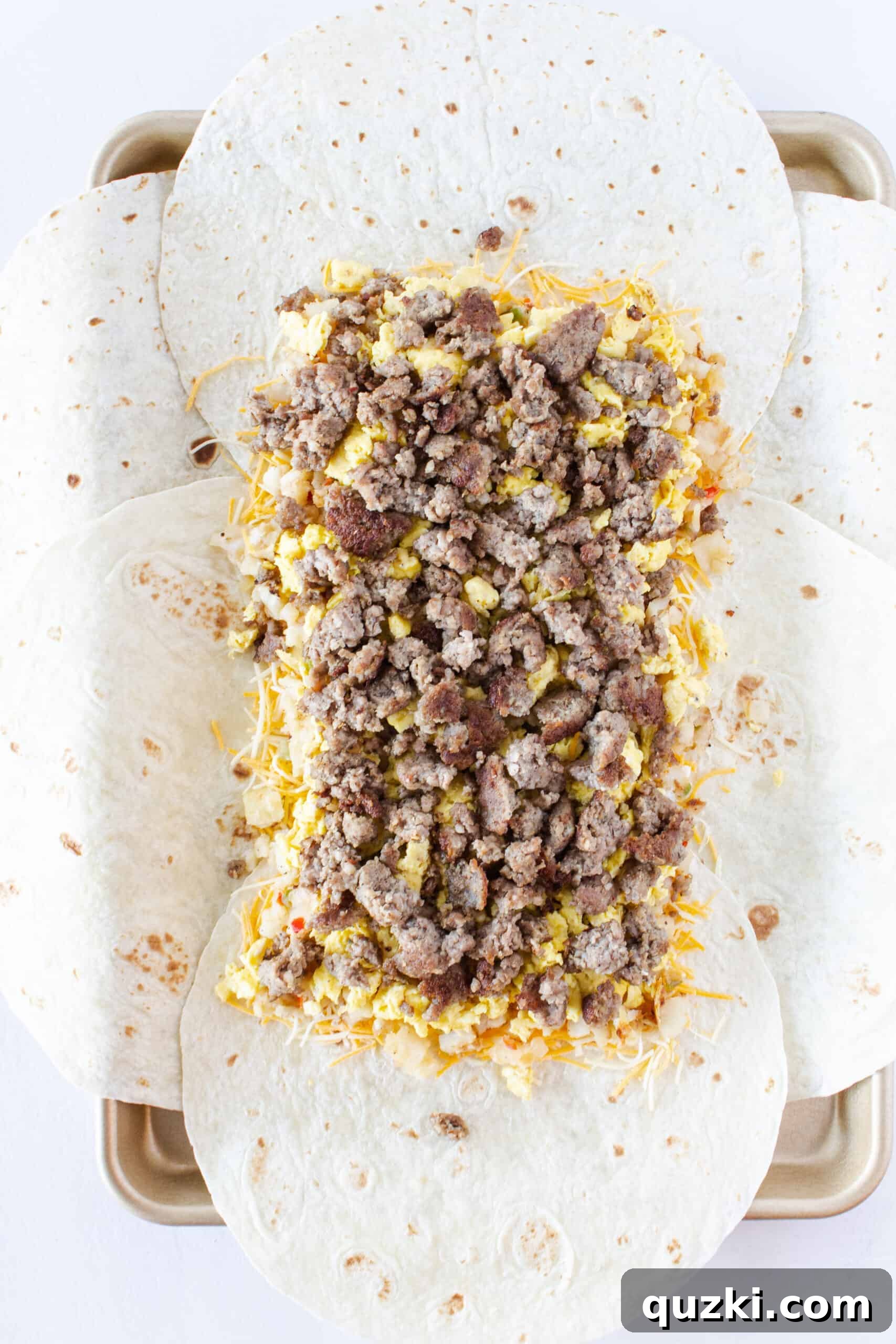 Easy Sheet Pan Breakfast Quesadillas 8 Sheet Pan Breakfast Quesadillas Recipe featured by top US food blogger, Practically Homemade
