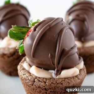 Chocolate Covered Strawberry Cookie Cups Recipe, a top-rated dessert by Practically Homemade.