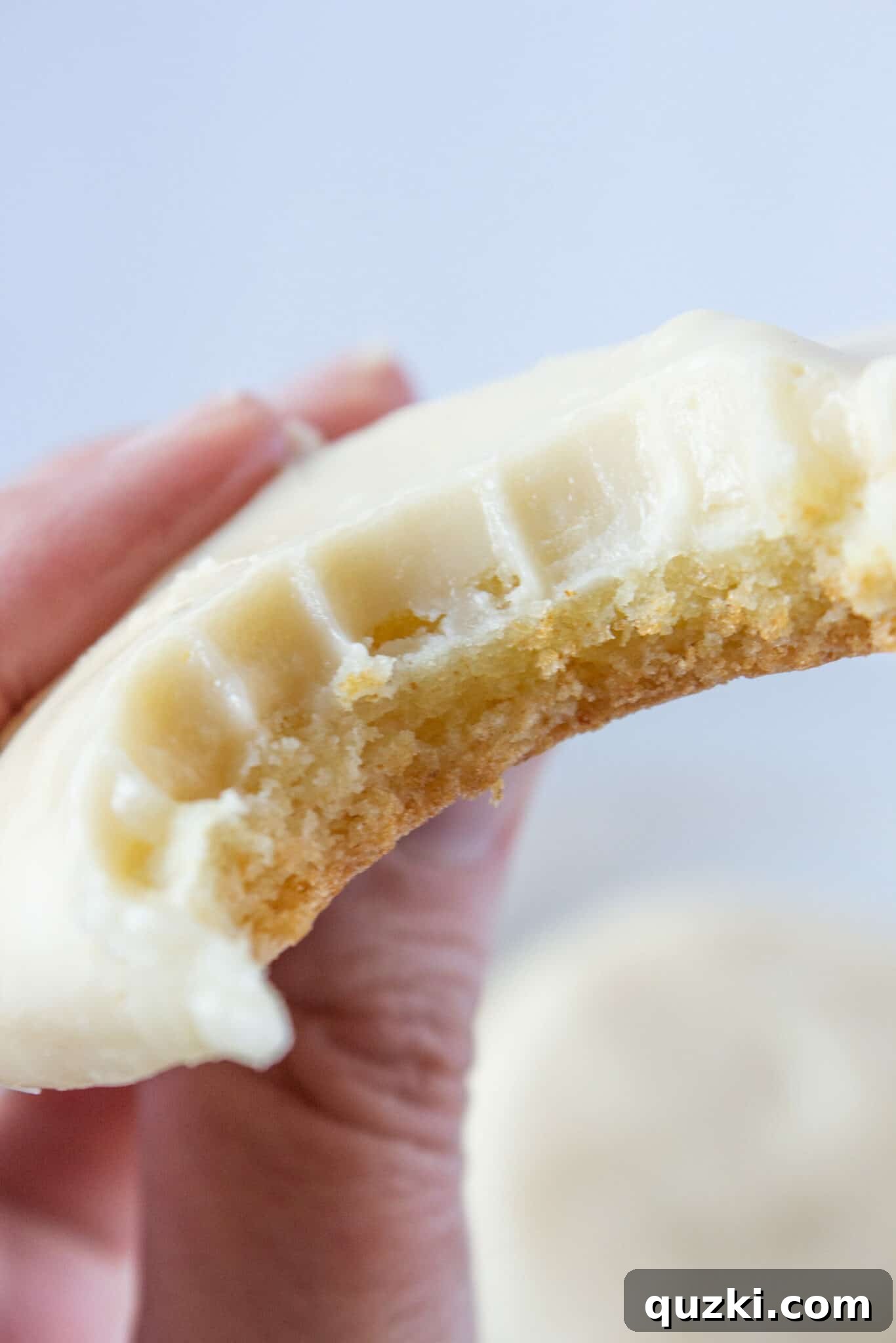 Cake Mix Magic: White Sheet Cake Cookies 2 Soft and delicious White Sheet Cake Cookies with Glaze made from a simple cake mix, featured by Practically Homemade.