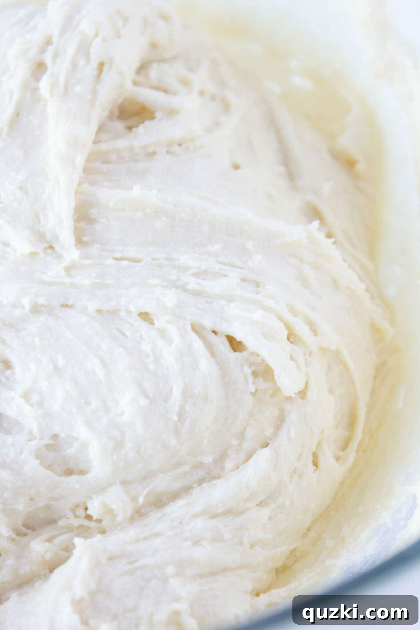 Cake Mix Magic: White Sheet Cake Cookies 4 Thick and smooth White Sheet Cake Cookie dough in a bowl, showing perfect consistency.
