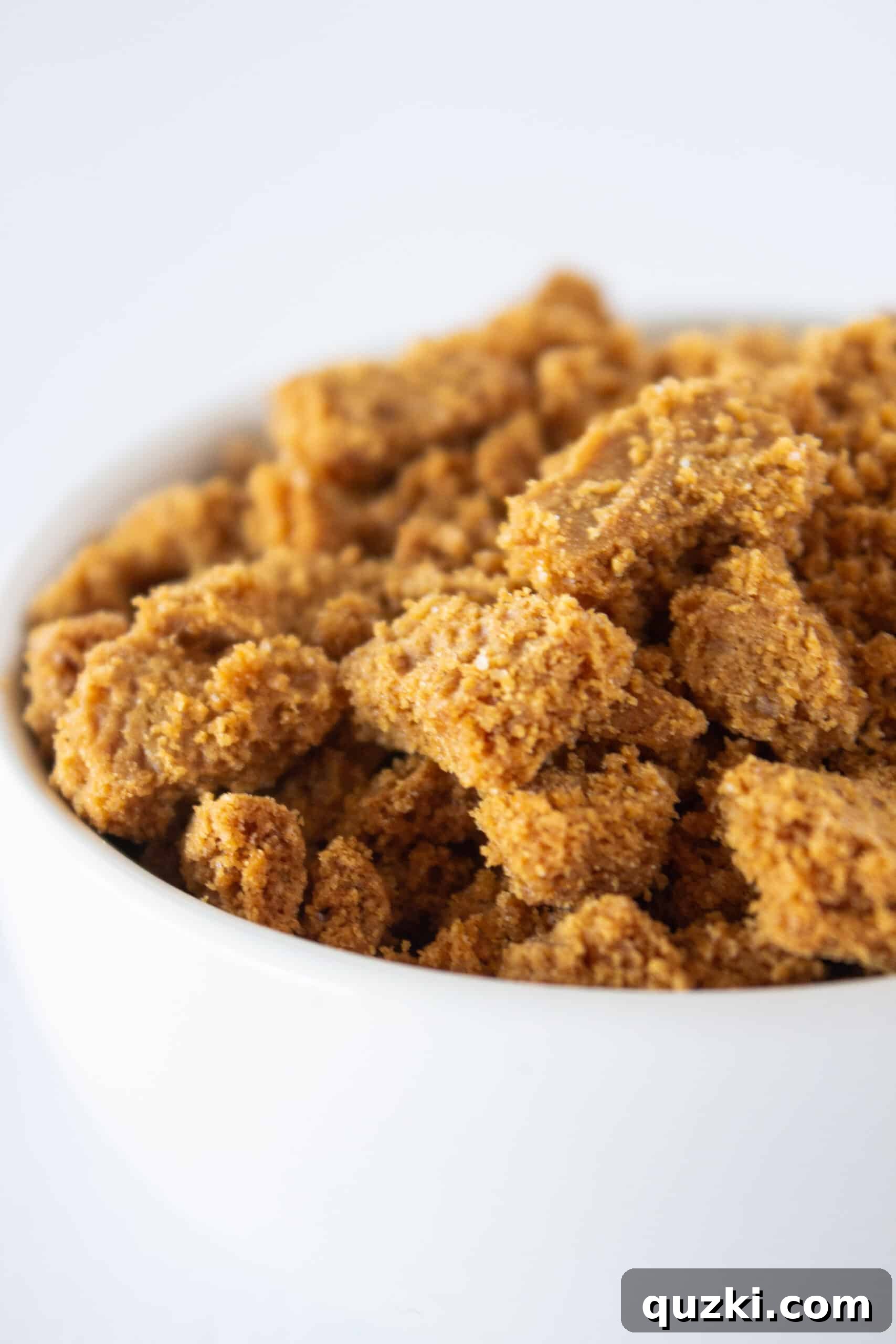 Decadent Cookie Butter No-Bake Cheesecake 7 Crushed Biscoff cookies ready to be added to the cheesecake filling