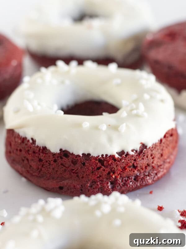 Red Velvet Whoopie Pies Made with Cake Mix 12 Red velvet cake donut with cream cheese glaze and pearl sugar sprinkles.
