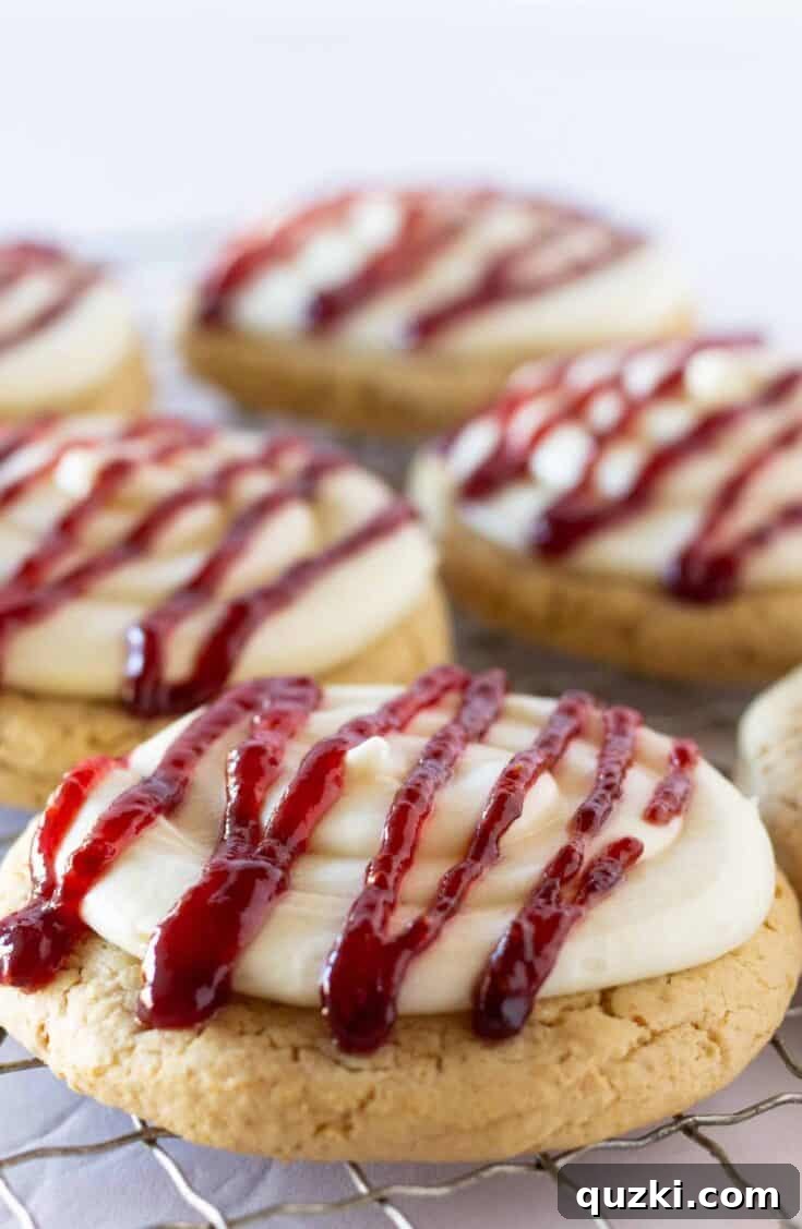 Image for Copycat Crumbl Raspberry Cheesecake Cookies