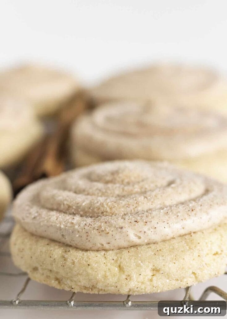 5 Churro Cookies on a wire rack.