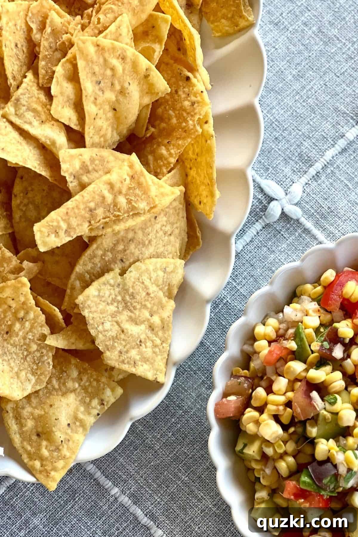 Returning Home After a Move: How to Settle In Comfortably 3 Chips and corn salsa on the table.